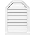 Octagonal Top Surface Mount PVC Gable Vent with Brickmoul V702