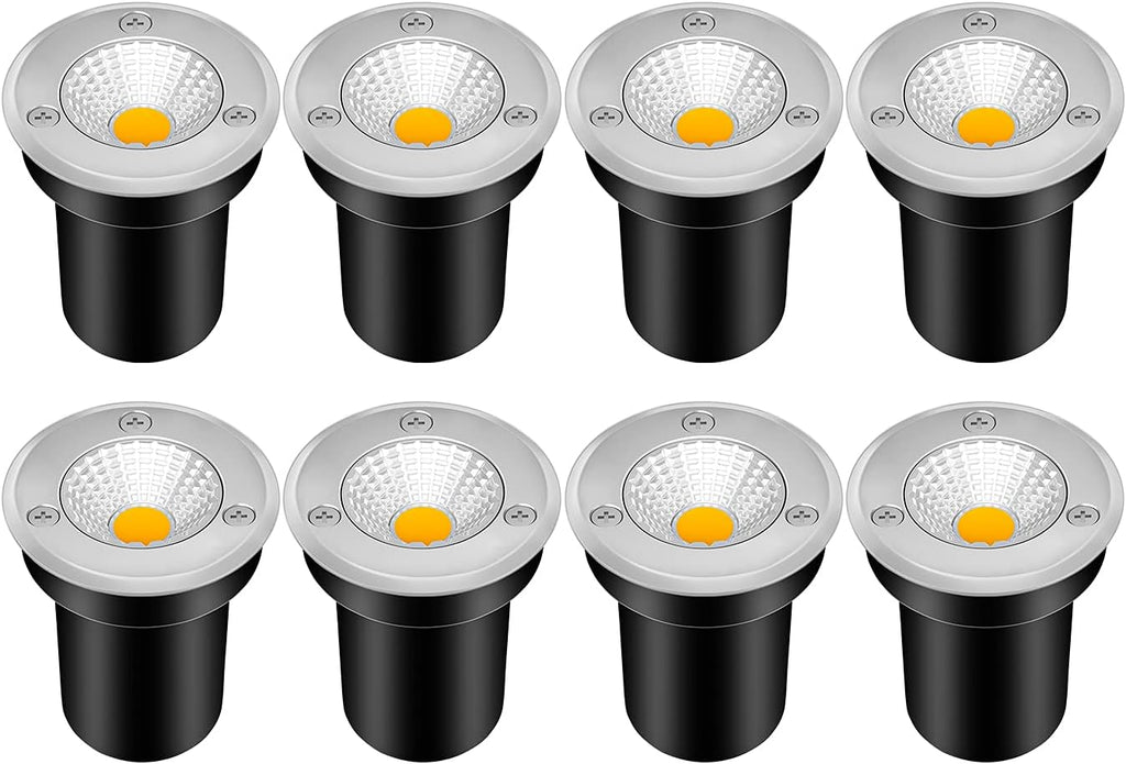 8 Pack 3W LED Warm White Low Voltage Landscape Lights F4562