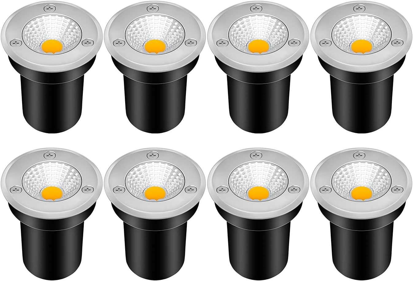 8 Pack 3W LED Warm White Low Voltage Landscape Lights F4562