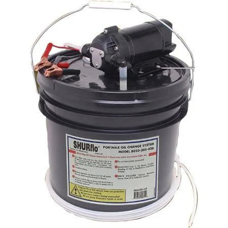 Oil Change Pump with 3.5 Gallon Bucket, 12 VDC, 1.5 GPM S87809