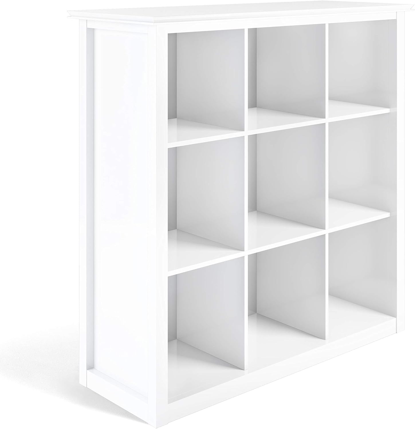 Distressed Grey 9 Cube Solid Wood Bookcase with 9 Shelves Y718