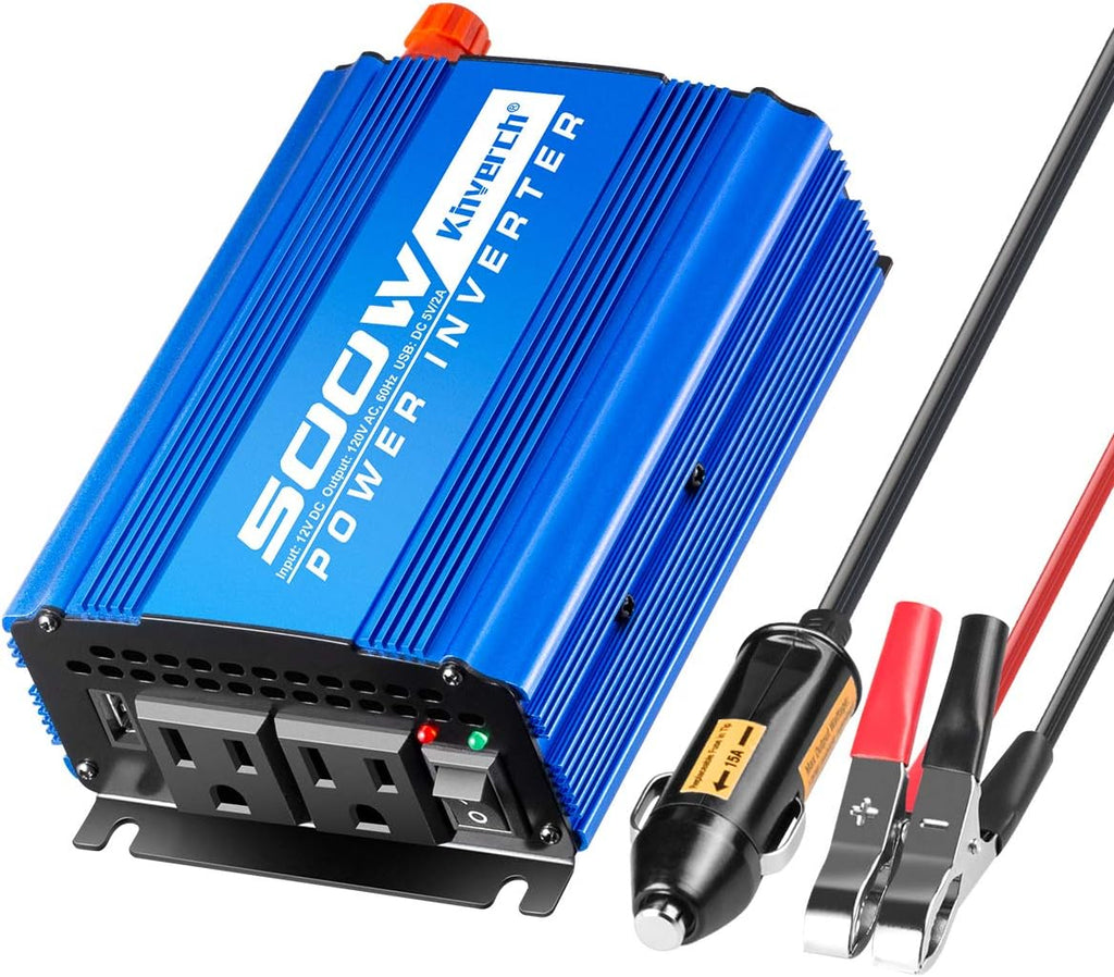 3000W Power Inverter DC12V to 110V AC Car Inverter with 4AC Outlets 2USB Port W45832