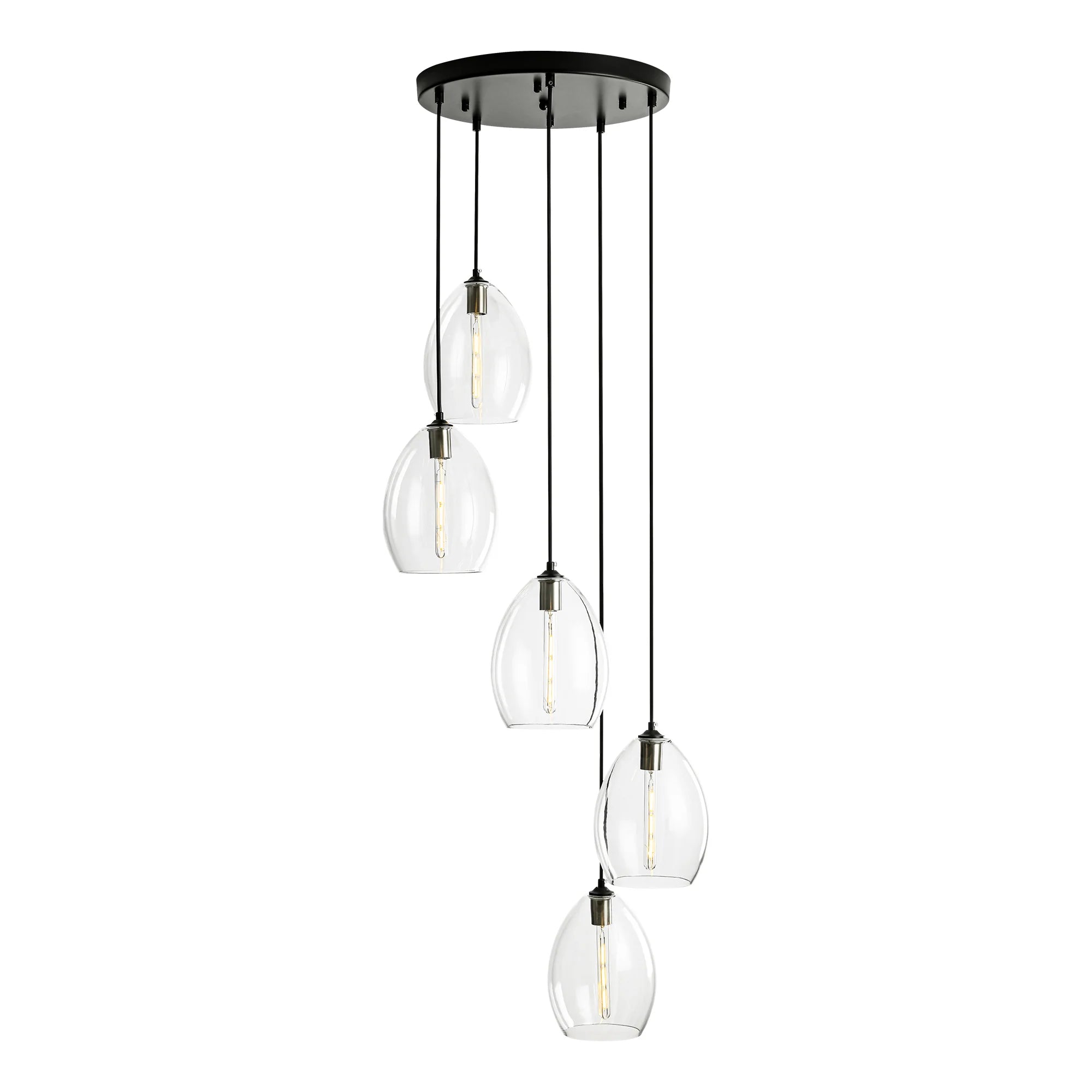 5-Light Glass Shade Pendant I980