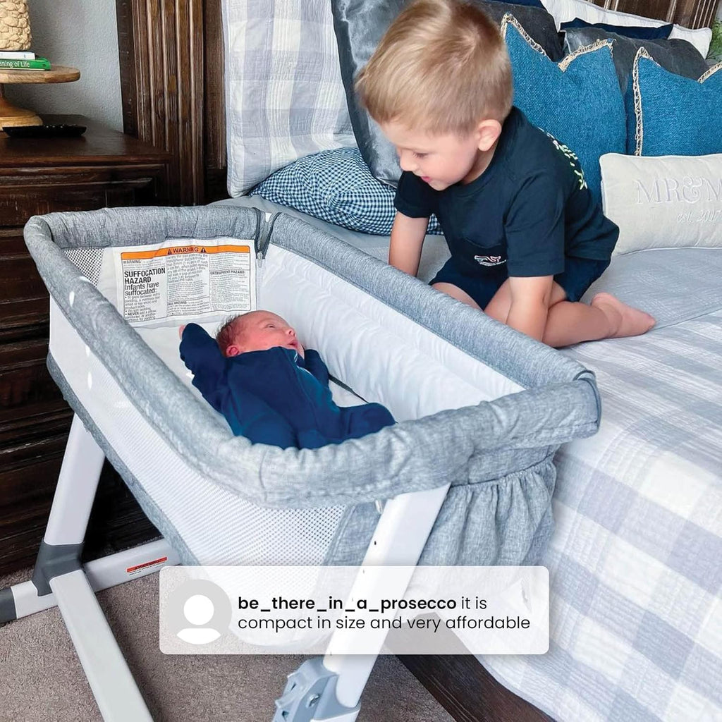Grey Portable Baby Bassinet with Breathable Mesh N560563