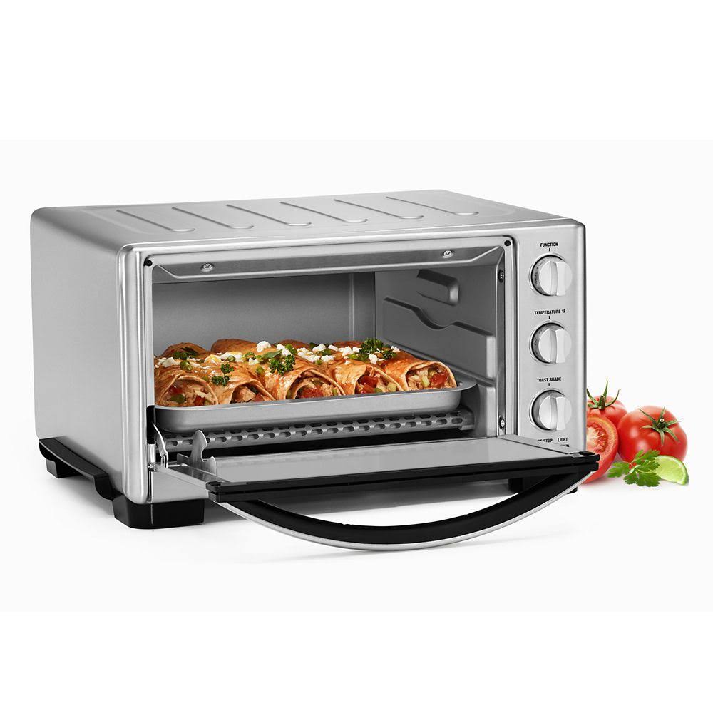 Silver Toaster Oven Broiler with Interior Light D89680