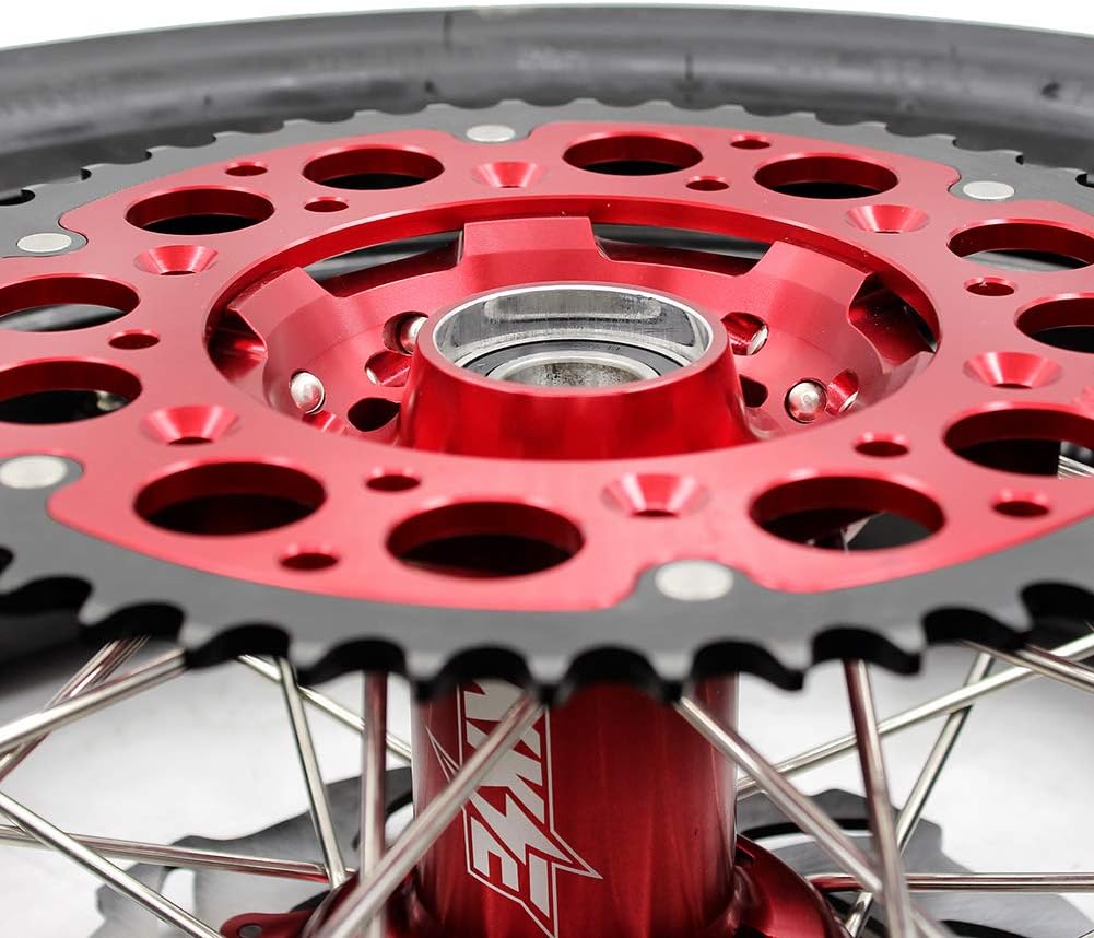 Red Hub Supermoto Wheels with CST Tires L105