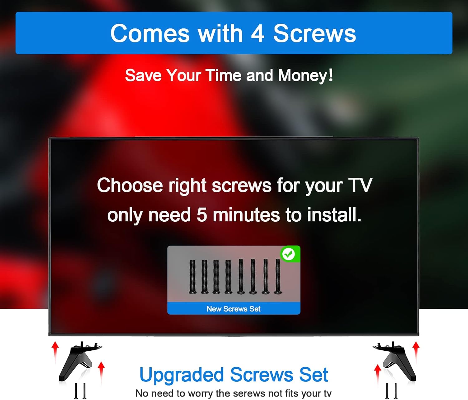 TV Stand Legs Replacement with Screws P275599