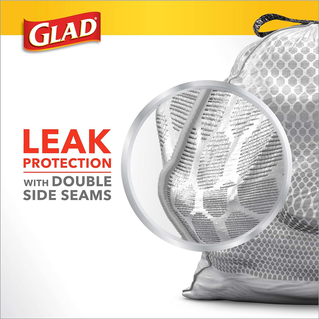 13 Gal Drawstring Kitchen Garbage Bags, 110 Ct C839