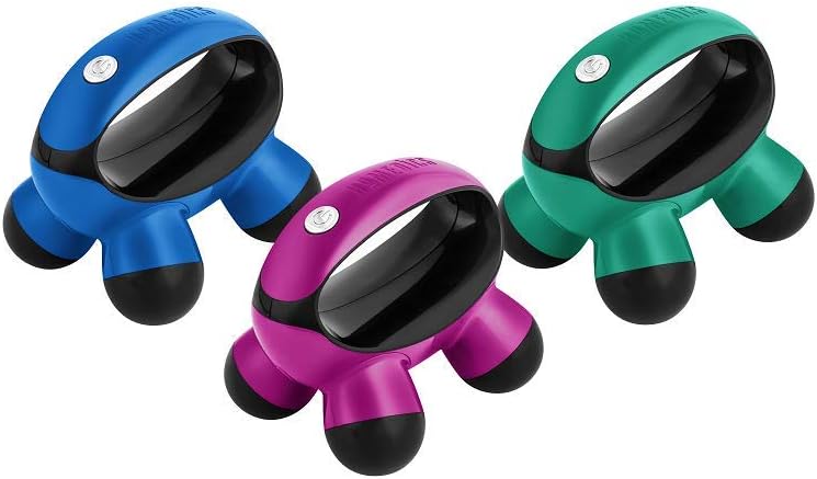 Mini Hand-Held Massager with Hand Grip, Battery Operated Vibration Massage, 4 Massage Nodes, Pack of 2 B424