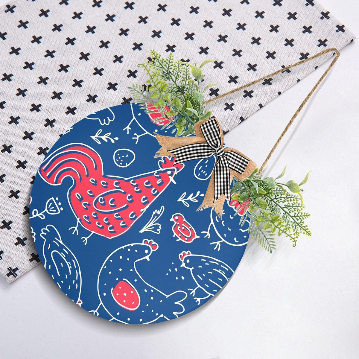 Chicken Rooster Pattern Door Wreaths R7525