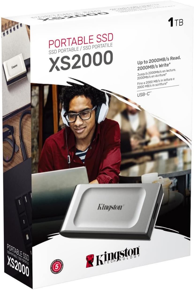 1TB Portable External SSD (2-Pack) with USB-C Cable Bundle H425