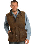 Brown Medium Oilskin Vest Y539