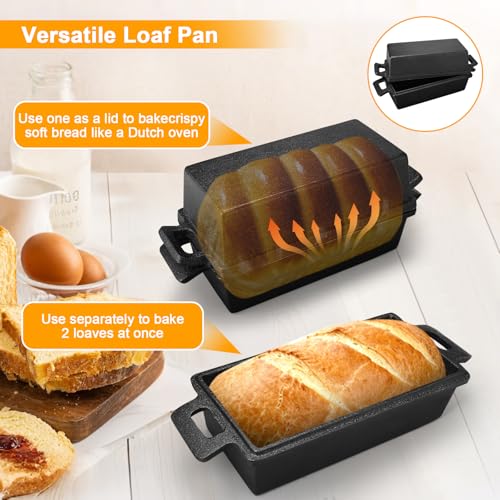 Cast Iron Loaf Pan with Lid, 2 Piece Set H753965