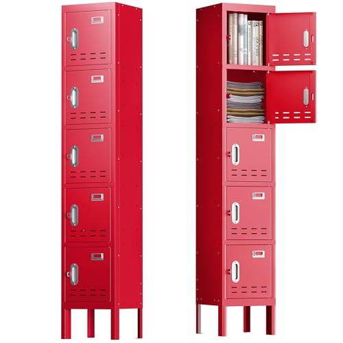 Blue 5 Doors Steel Locker Storage Cabinet E5512