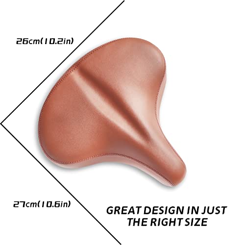 Comfortable Bicycle Saddle Bike Seat Replacement with Dual Shock Absorbing Wide City Bike Seat G150