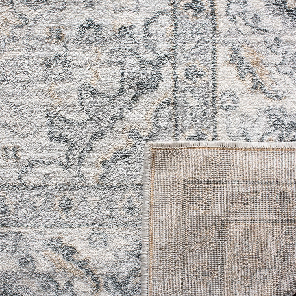 9' x 12' Light Grey/Cream Oriental Non-Shedding Area Rug G7084