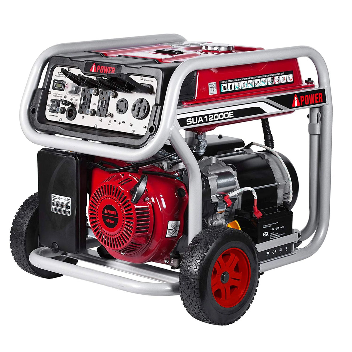12000 Watt Portable Gas Powered Generator with Electric Start & Wheel Kit H631