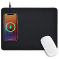 Black Leather Waterproof Large Desk Mat with Wireless Charger C92943