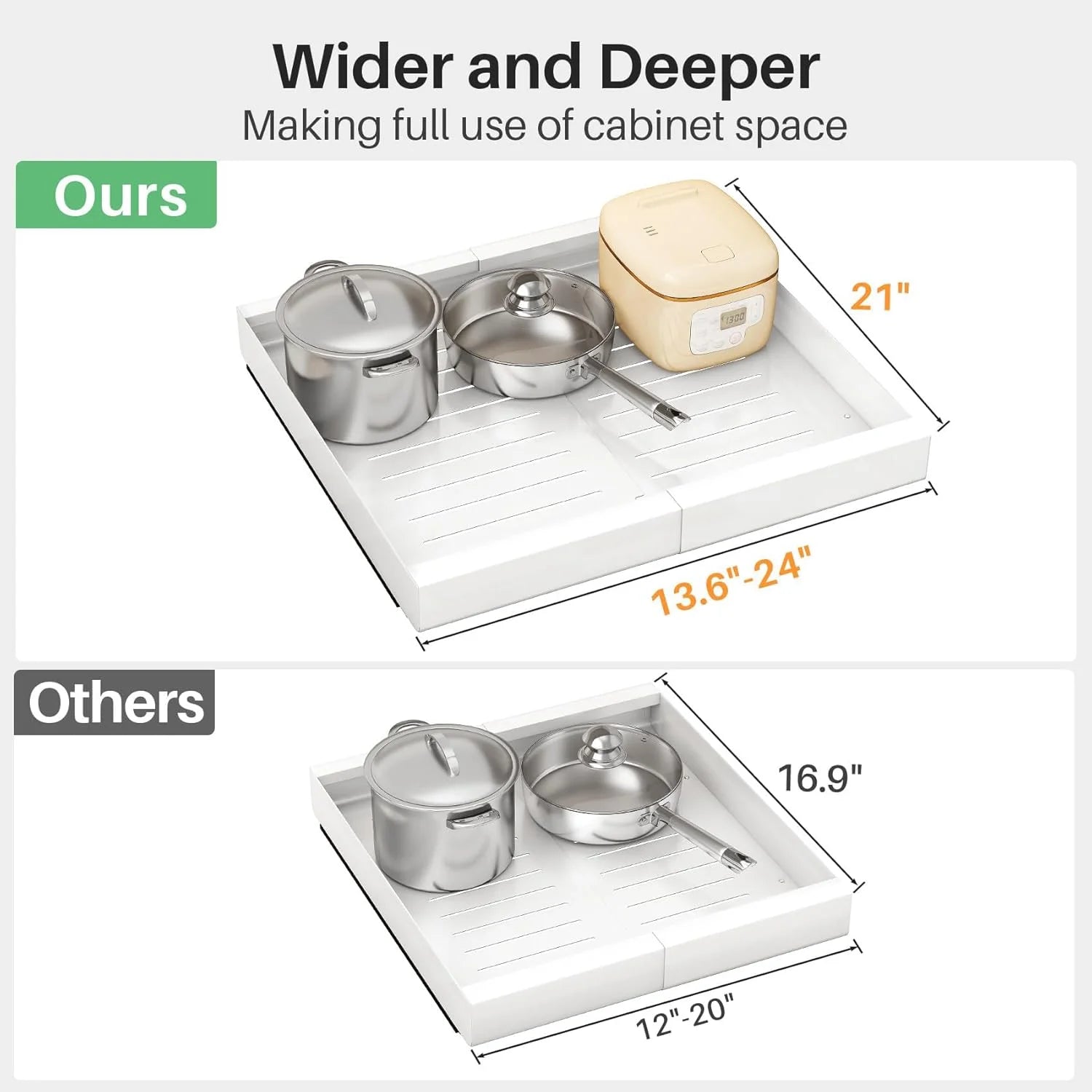 Expandable Heavy Duty Pull out Cabinet Organizer X729270