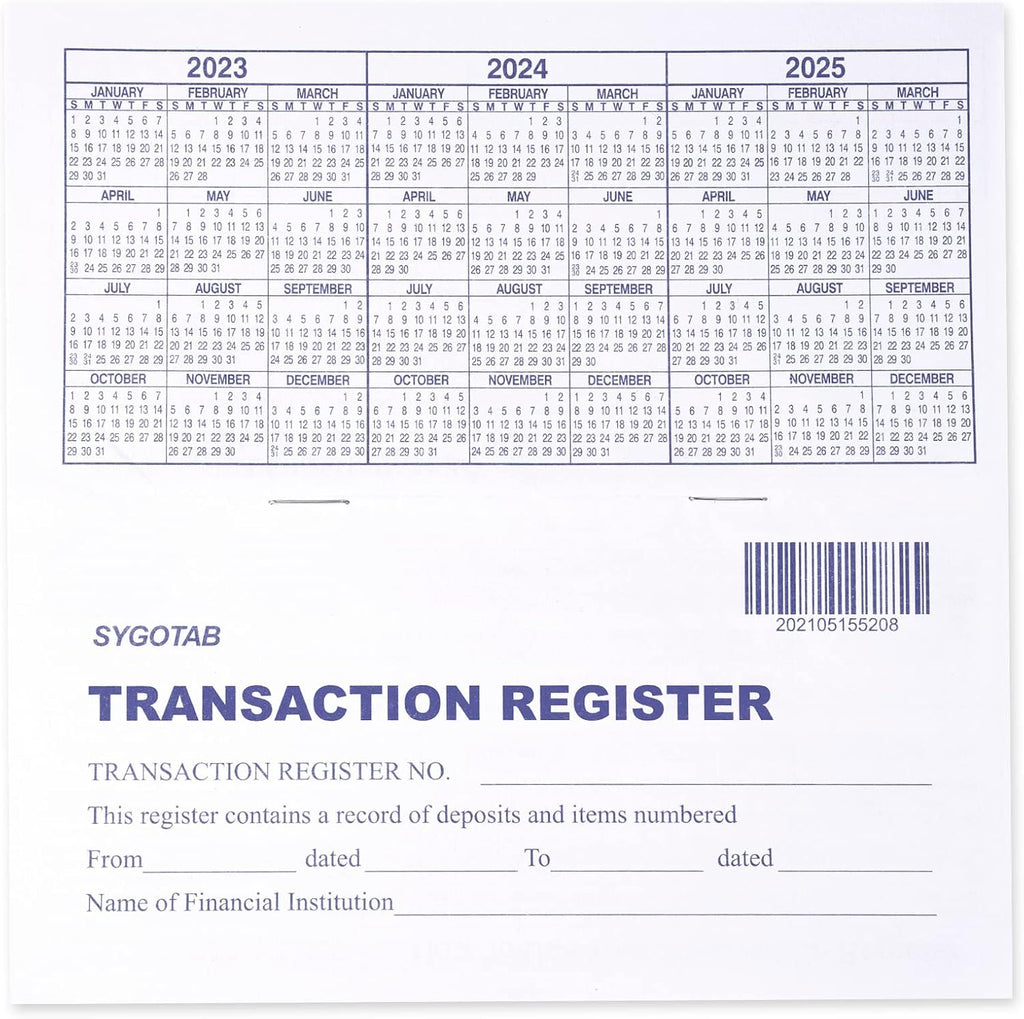 6PCS Checkbook Register K37088