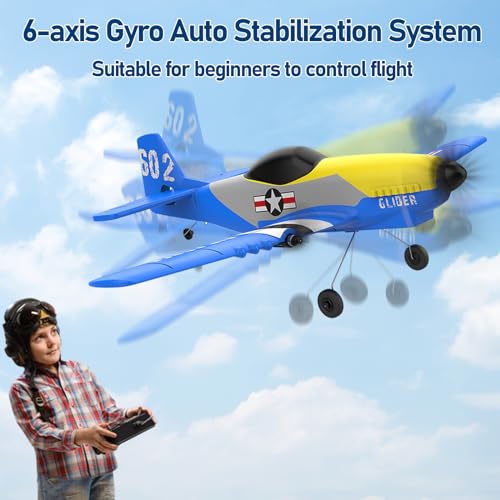 3 Channel RC Airplane 2.4GHz with 2 Batteries 6-axis Gyro Stabilizer X173