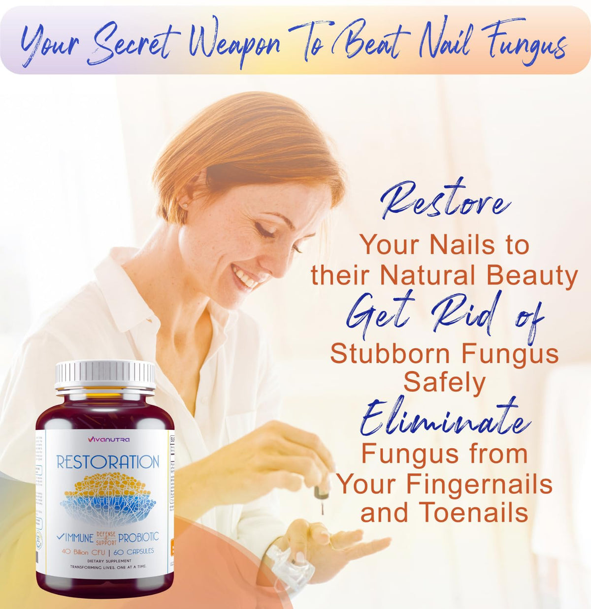 Toenail Fungus Treatment Probiotic Pills - 60ct K4805