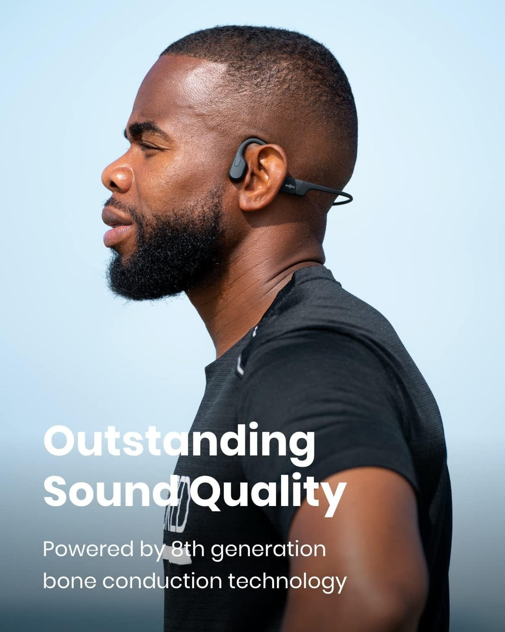 Black Bone Conduction Running Headphones D47414