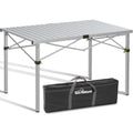 Natural Aluminum Roll-Up Camping Table with Carry Bag E6662