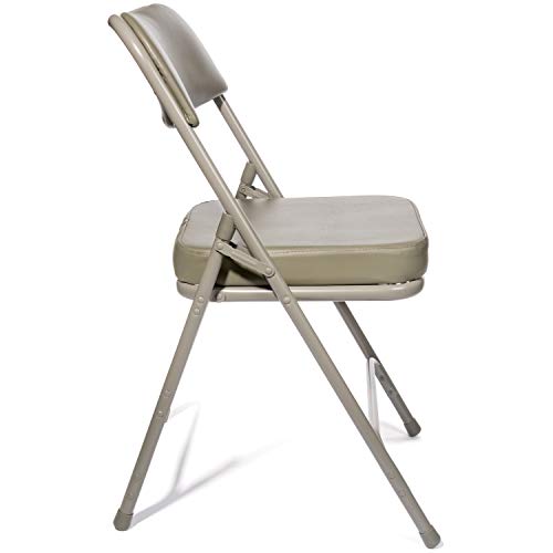 Beige Vinyl Upholstered Folding Chair (2 Pack) G641218