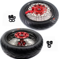 Red Hub Supermoto Wheels with CST Tires L105
