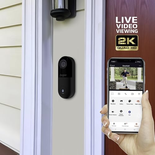 Wired 2K Video Doorbell Security Camera with Night Vision A459972