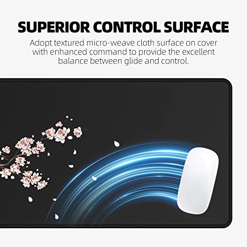 Large Desk Pad 31.5 x 11.8 x0.12 inch Washable Anti-Slip Rubber Base G4524