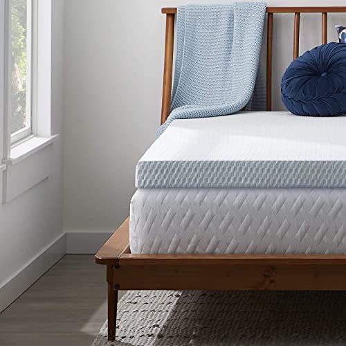 4 Inch Gel Memory Foam Mattress Topper, Twin XL, Blue A17969