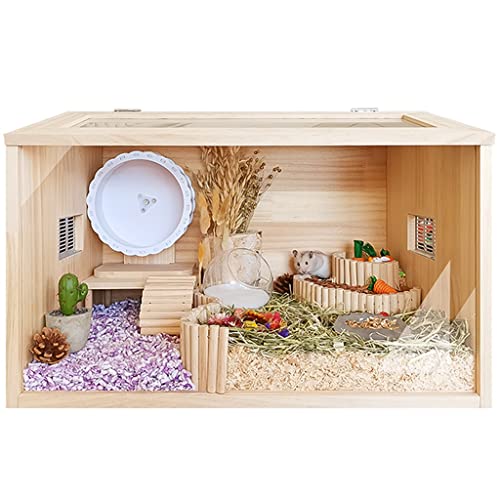 Wooden Hamster Cage Reptile Terrarium Small Animals House Habitat Hutch W2908