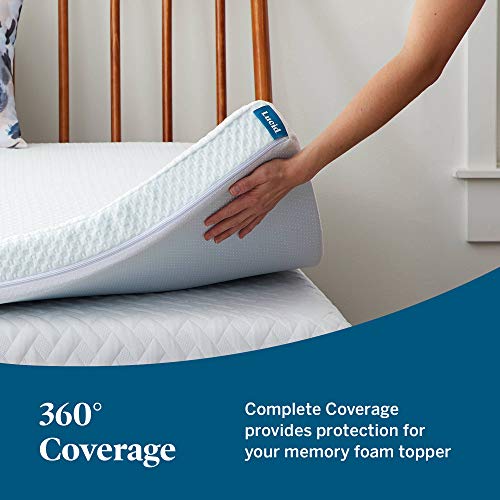 4 Inch Gel Memory Foam Mattress Topper, Twin XL, Blue A17969