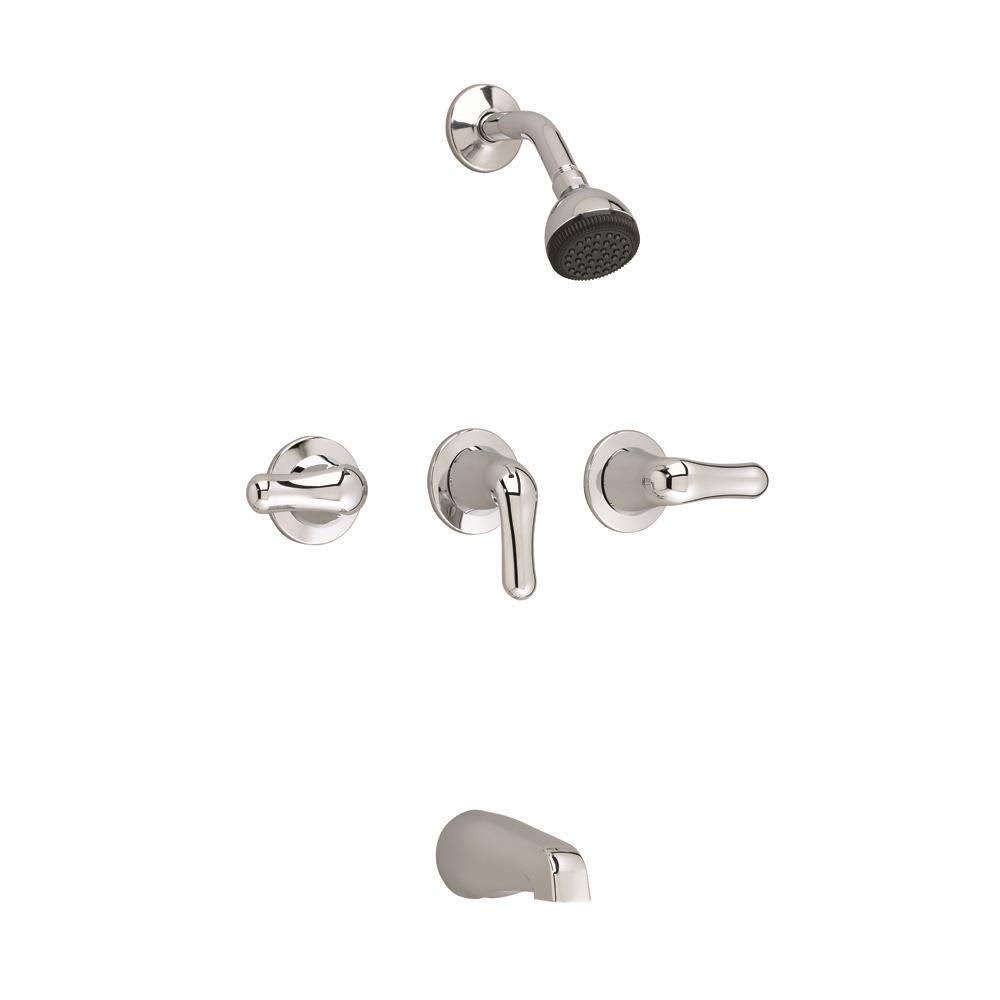 Polished Chrome 3-Handle Bath and Shower J30825