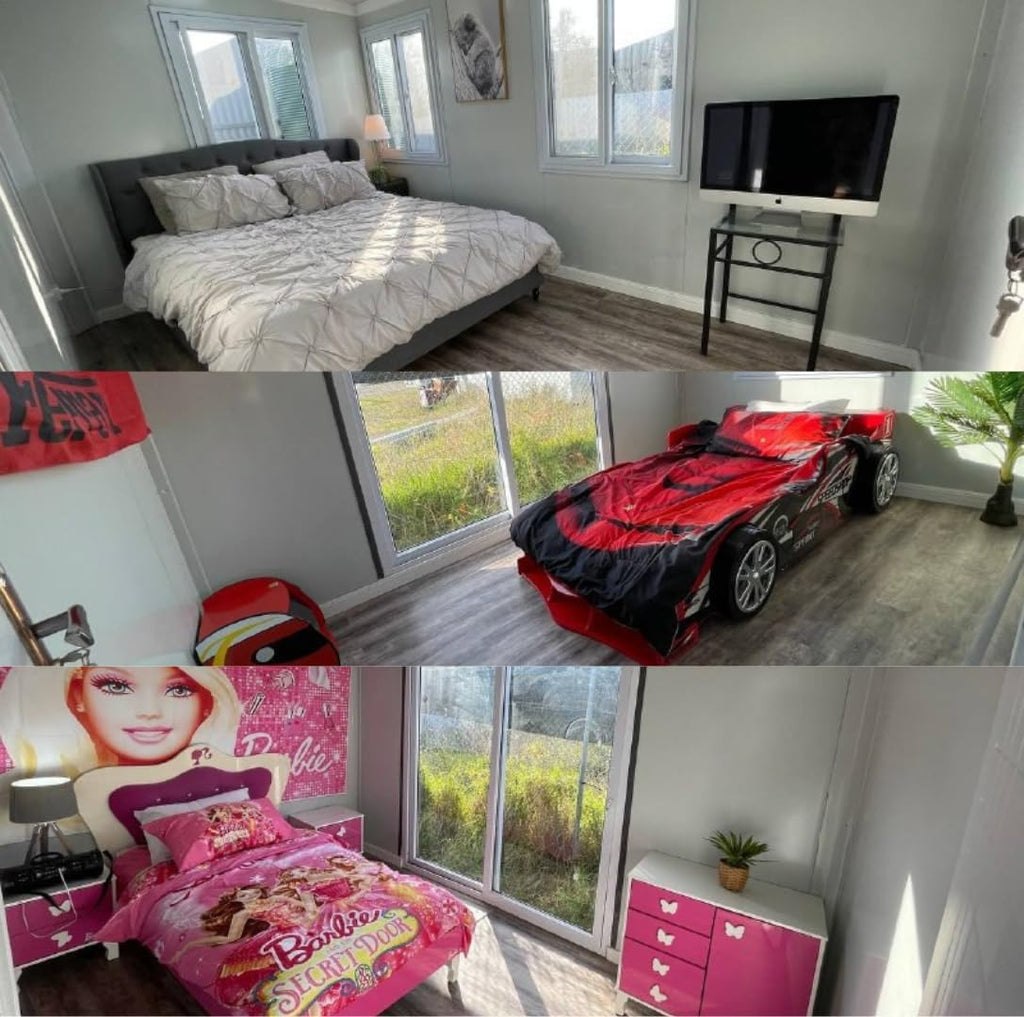 40FT Portable Prefab House with 3 Bedroom 1 Bathroom and Kitchen L465
