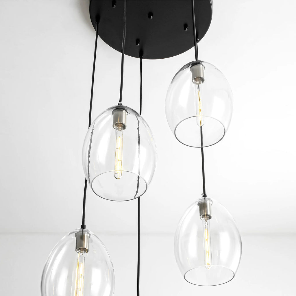 5-Light Glass Shade Pendant I980