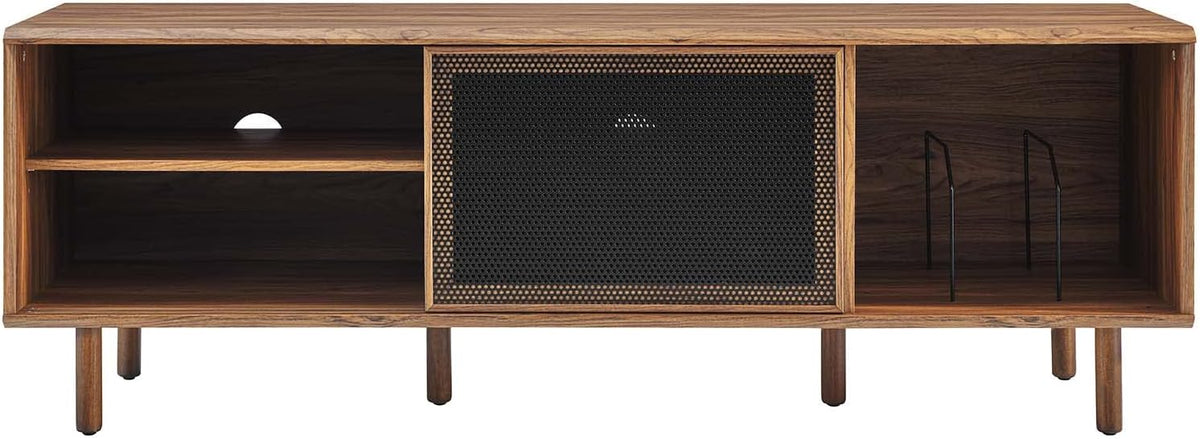 Walnut MDF Particleboard TV and Record Stand P16952