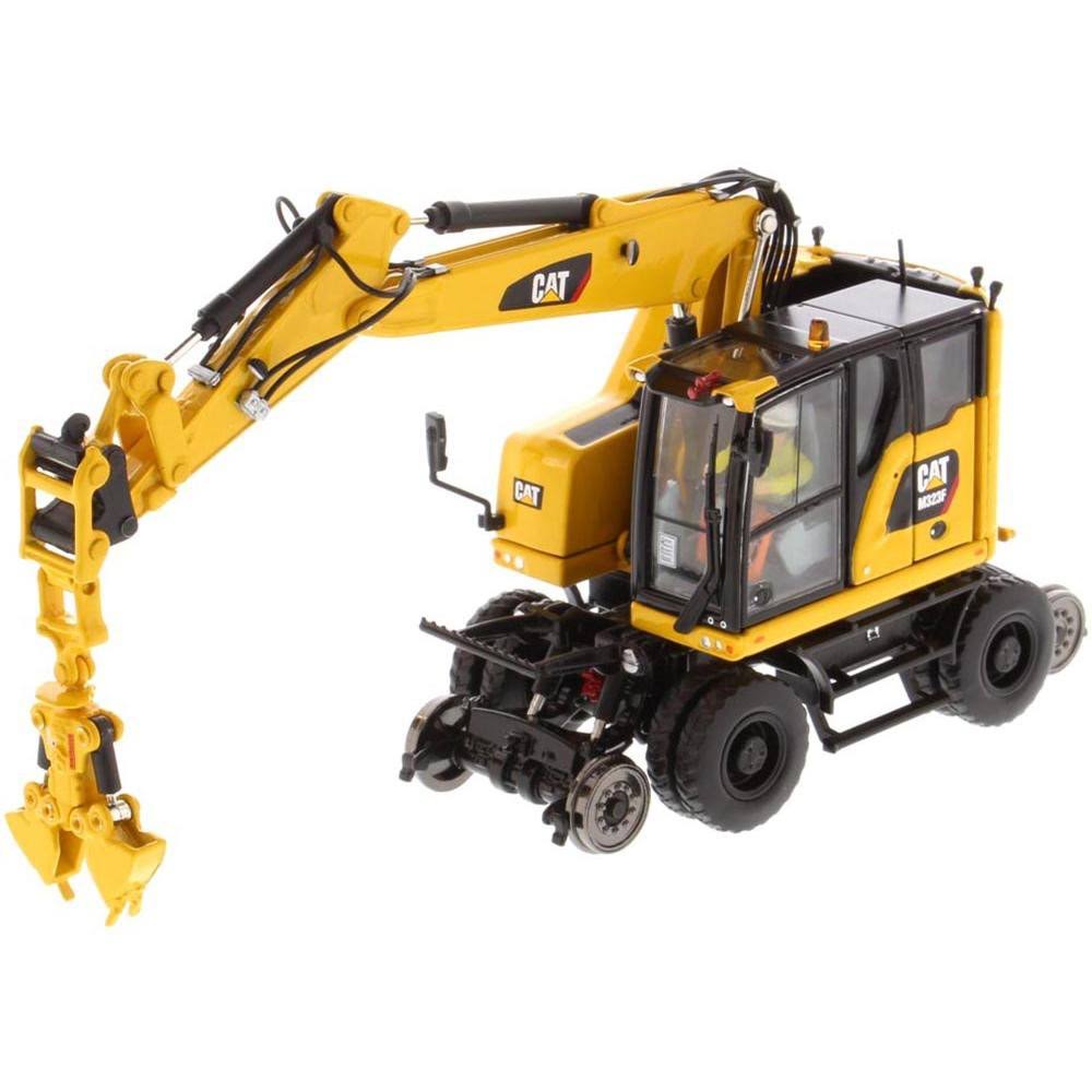 Safety Yellow Wheeled Excavator 1/50 Diecast Model A54881