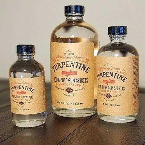 100% Natural Pure Gum Spirits of Turpentine Glass Bottle 8OZ Q30304