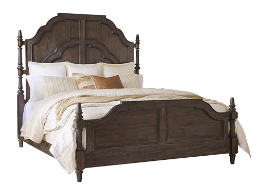 6 Pcs Queen Panel Bed Dresser Mirror Bachelor Chest 2 Nightstand Dark Wood Bedroom Furniture Set F548