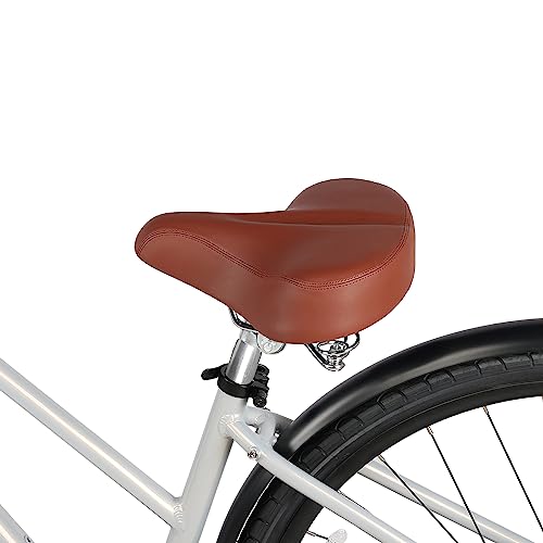 Comfortable Bicycle Saddle Bike Seat Replacement with Dual Shock Absorbing Wide City Bike Seat G150