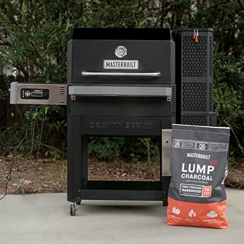 30 Barrel Charcoal Grill with Side Table, 627 Square Inches, Black O6002