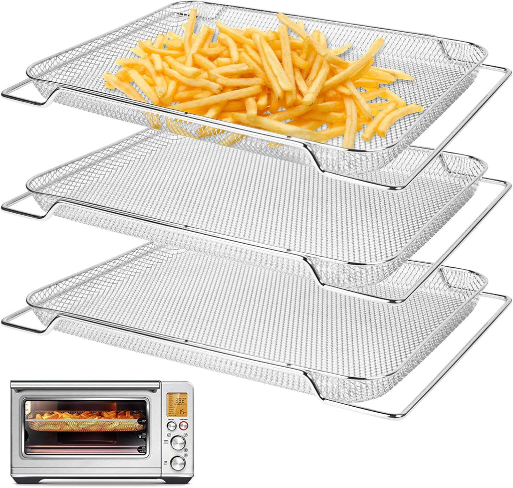 3Pcs Stainless Steel Air Fryer Basket T134136
