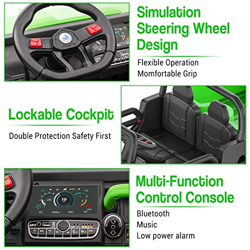 Ride On Dump Truck with Remote Control Electric UTV Vehicles with Electric Dump Bed, 4WD 6 Wheels Ride On Toys L826341