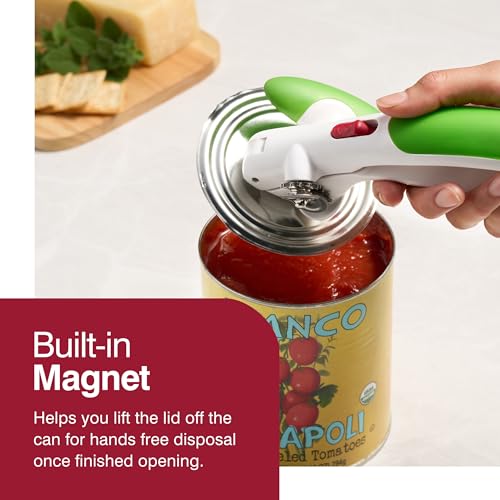 Red Manual Can Opener With Lid Lifter Magnet U17705