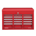 24" Portable Tool Box with 5 Drawers & Top Storage Tray, Lockable Metal Tool Chest D565201