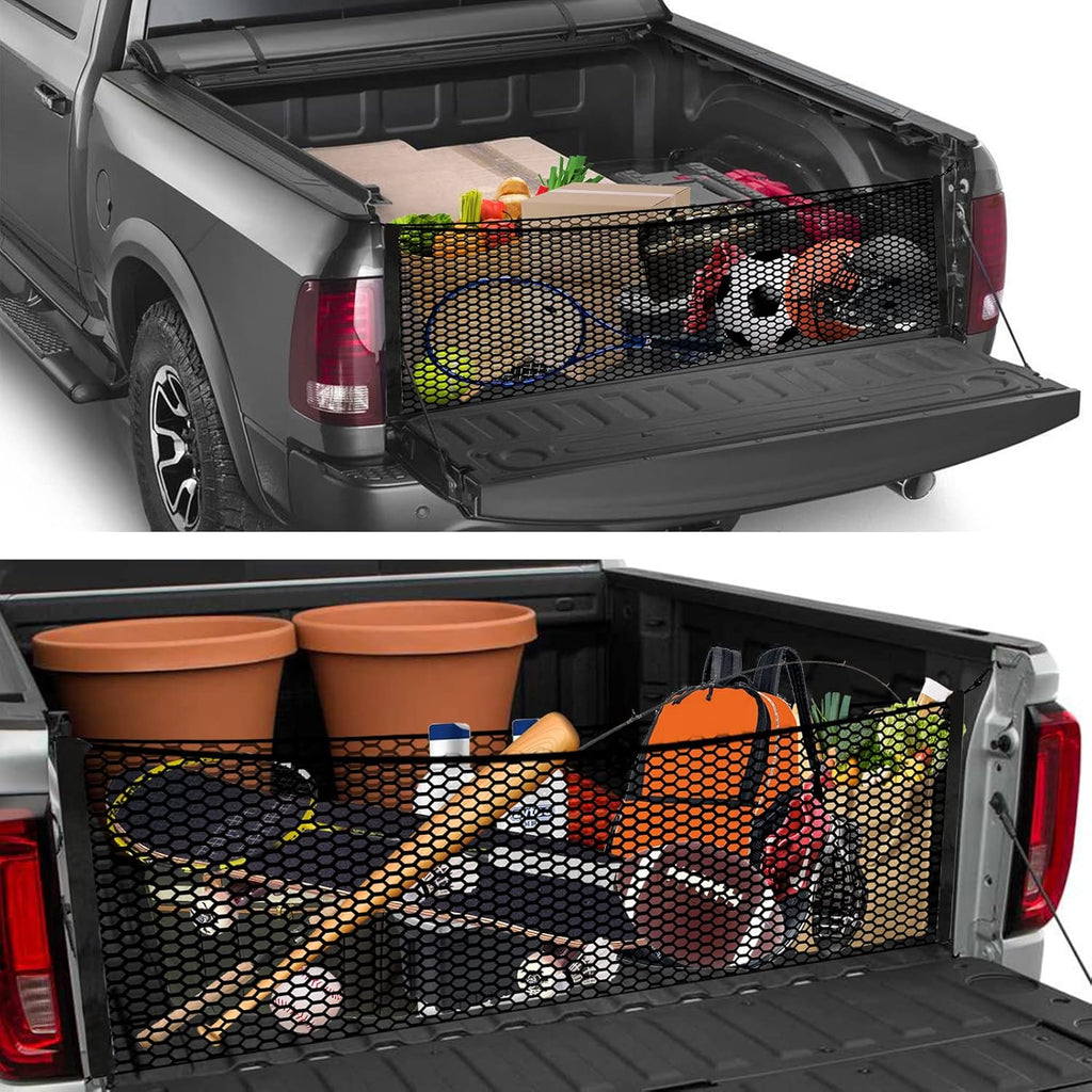 Double-Layer High Elastic Car Rear Cargo Net I888266