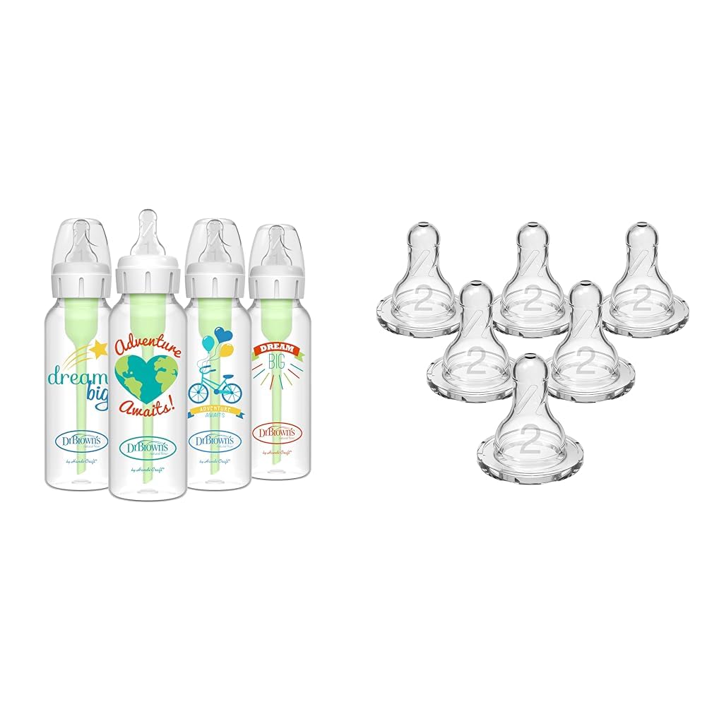 8 oz Narrow Baby Bottles with Silicone Nipple P191120